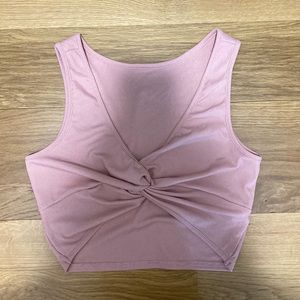 cute pink cross-front tank